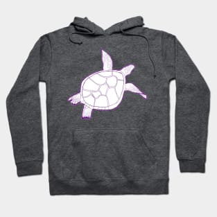 Dark purple swimming turtle Hoodie